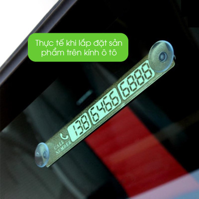Bảng ghi số trên ô tô tự động phát sáng khi trời tối, miếng hít dính chắc chắn TÂM LUÂN Chổi lau tẩm dầu - Hàng chính hãng