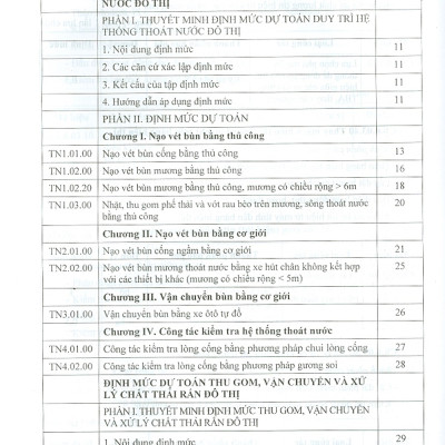 Định Mức Dự Toán Dịch Vụ Công Ích Đô Thị