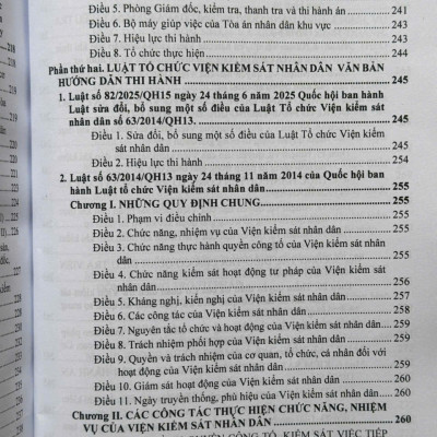 Sách Luật Tổ Chức Tòa Án Nhân Dân, Viện Kiểm Sát Nhân Dân sửa đổi, bổ sung năm 2025 (V2612T)
