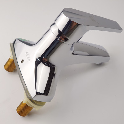 Vòi Lavabo 2 chân Đồng mạ Chrome Eurolife EL-IRIS03 ( Trắng bạc)