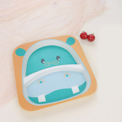 Khay ăn dặm chia 2 ngăn từ tre Bamboo kháng khuẩn cho bé D7006 (màu ngẫu nhiên)