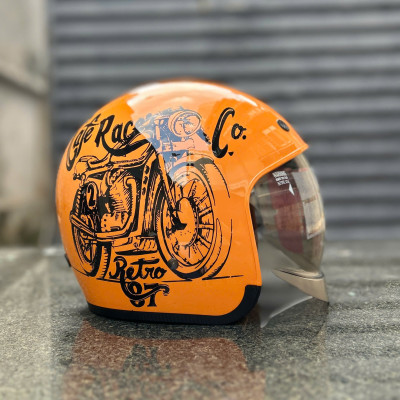 Nón bảo hiểm 3/4 Royal M139 có kính âm V7 bóng