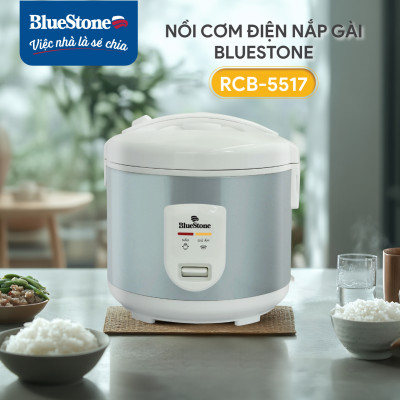 Nồi Cơm Điện Nắp Gài BlueStone RCB-5517 1.2 Lít 500W - Hàng Chính Hãng