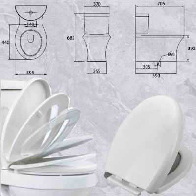 BỒN CẦU MỘT KHỐI CAO CẤP MÃ  S-1106.1 Slim-Seat