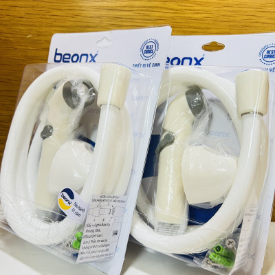 Vòi xịt vệ sinh WC bằng nhựa BEONX màu trắng, đuôi ren 21mm