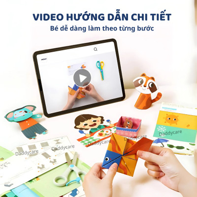 Giấy Gấp Origami Mideer Origami 3 cấp độ, Đồ Chơi Thủ Công giáo dục sáng tạo Cho Bé