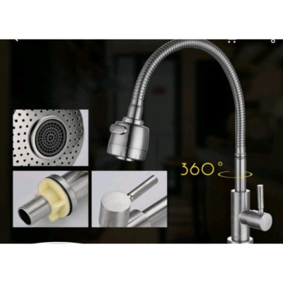 Vòi rửa chén cắm chậu cần mềm inox 304 siêu bền