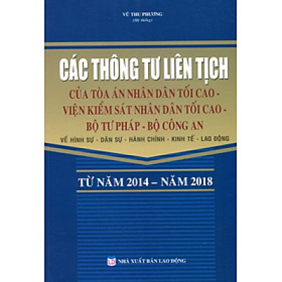 Các Thông Tư Liên Tịch Của Tòa Án Nhân Dân Tối Cao, Viện Kiểm Sát Nhân Dân Tối Cao, Bộ Tư Pháp, Bộ Công An (Từ 2013 - 2017)