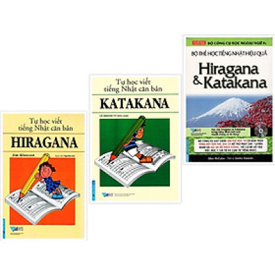 Combo Tự Học Viết Tiếng Nhật Căn Bản Hiragana + Katakana + Bộ Thẻ Học Tiếng Nhật Hiệu Quả - Bản Quyền