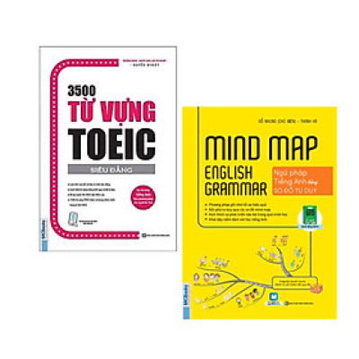 Combo Cẩm Nang Học Tiếng Anh: 3500 Từ Vựng Toeic - Siêu Đẳng (Tái Bản 2020) + Mindmap English Grammar - Ngữ Pháp Tiếng Anh Bằng Sơ Đồ Tư Duy / Bí Quyết Học Nhanh Nhớ Lâu