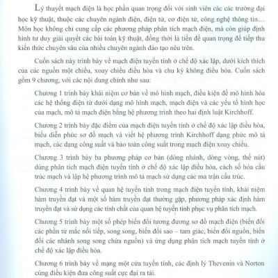 Lý Thuyết Mạch Điện - Mạch Tuyến Tính Ở Chế Độ Xác Lập