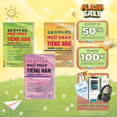 Sách - Combo Ngữ Pháp Tiếng Hàn Thông Dụng (Sơ Cấp + Trung Cấp + Cao Cấp) - MCBooks