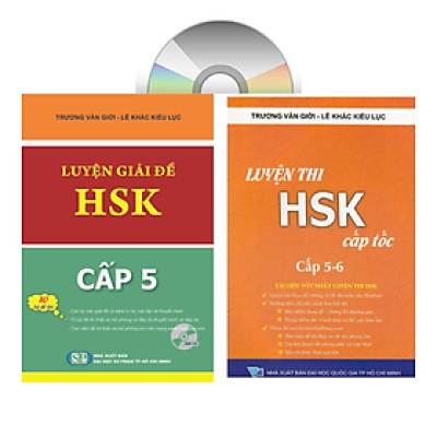 Combo 2 sách Luyện giải đề thi HSK cấp 5 có mp3 nghe +Luyện thi cấp tốc tập 3 HSK 5+6 (Tiếng Trung giản thể, bính âm Pinyin, nghĩa tiếng Việt)+DVD tài liệu