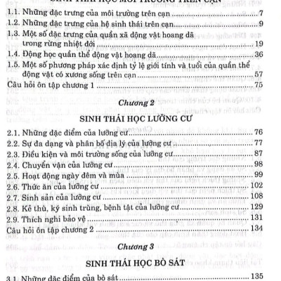 Giáo trình sinh thái học động vật có xương sống ở cạn