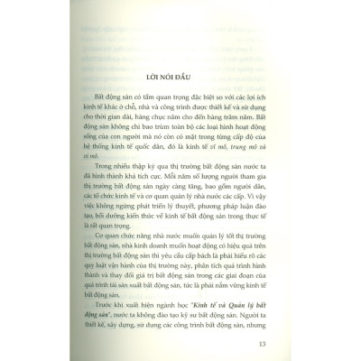 Giáo trình Kinh tế bất động sản