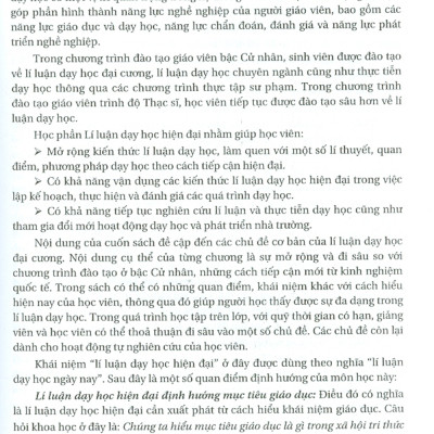Lí Luận Dạy Học Hiện Đại - Cơ Sở Đổi Mới Mục Tiêu, Nội Dung Và Phương Pháp Dạy Học