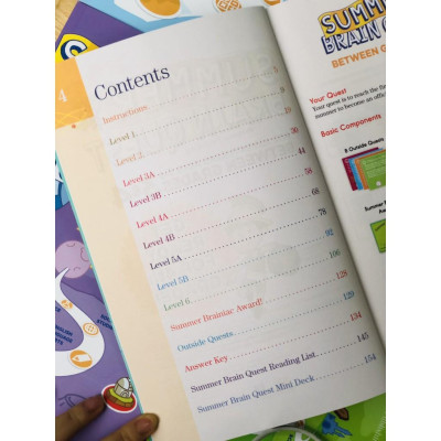Sách summer brain quest grade 3 & 4 ( 8 - 9 tuổi )