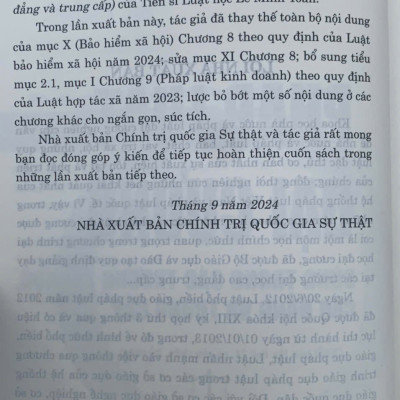 Pháp luật đại cương dùng trong các trường ĐH, CĐ và trung cấp, xuất bản lần 19,  sửa đổi, bổ sung