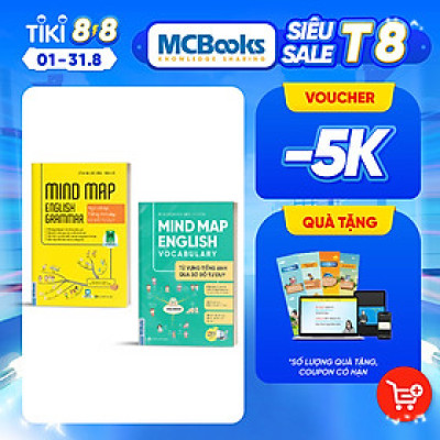 Sách - Combo Mindmap English Grammar và Mindmap English Vocabulary - Học Kèm App Online