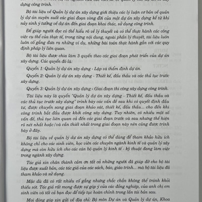 Sách - Quản Lý Dự Án Xây Dựng Thiết Kế, Đấu Thầu Và Các Thủ Tục Trước Xây Dựng