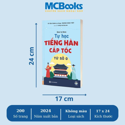 Sách - Zero To Hero Tự Học Tiếng Hàn Cấp Tốc Từ Số 0 - MCBooks