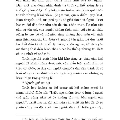 Giáo Trình Triết Học Mác - Lênin (Dành Cho Bậc Đại Học Hệ Không Chuyên Lý Luận Chính Trị)