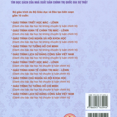 Combo 3 cuốn Giáo Trình Triết Học Mác – Lênin + Giáo Trình Kinh Tế Chính Trị Mác – Lênin + Giáo Trình Lịch Sử Đảng Cộng Sản Việt Nam (Dành Cho Bậc Đại Học Hệ Không Chuyên Lý Luận Chính Trị) - Bộ mới năm 2021