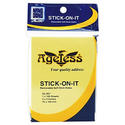 Giấy Note 3 x 4 Ageless GL-657 - Màu Vàng