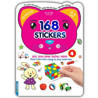 Sách - Bóc Dán Hình Thông Minh Cho Bé 2 - 3 Tuổi - 168 Sticker - Quyển 3 + 4 - Minh Thắng