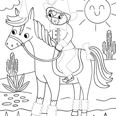 Dress Me Up: Cowboys - Colouring & Activity