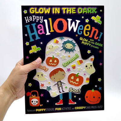 Glow In The Dark Puffy Stickers Happy Halloween!
