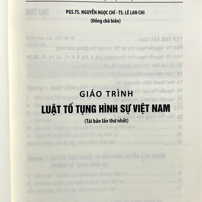 Sách Giáo Trình Luật Tố Tụng Hình Sự Việt Nam