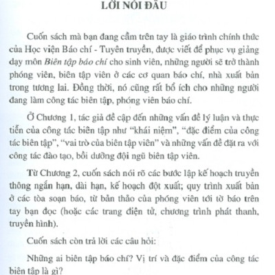 Biên Tập Báo Chí (Tái bản lần thứ 3 có bổ sung, chỉnh sửa)