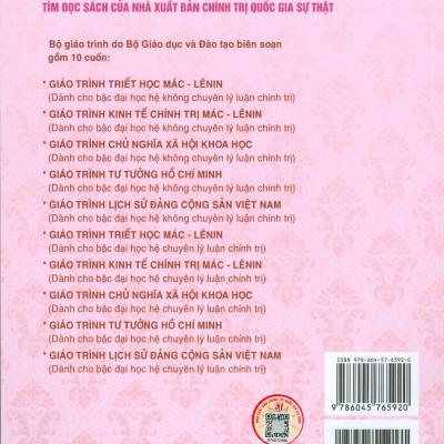 Combo 3 cuốn Giáo Trình Triết Học Mác – Lênin + Giáo Trình Tư Tưởng Hồ Chí Minh + Giáo Trình Chủ Nghĩa Xã Hội Khoa Học (Dành Cho Bậc Đại Học Hệ Không Chuyên Lý Luận Chính Trị) - Bộ mới năm 2021