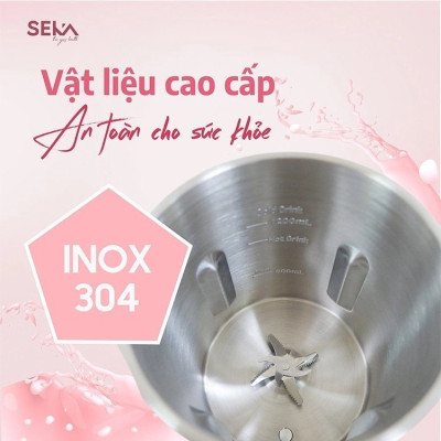 Máy làm sữa hạt mini SEKA SK320 PRO - 1.2 lít - 800W - 5 chức năng - Hàng chính hãng