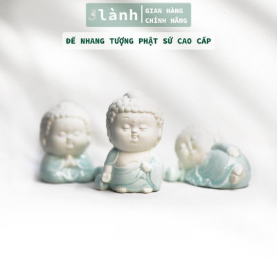 Đế Cắm Nhang Trầm Hương Tượng Phật Gốm Sứ Cao Cấp Dáng Đứng, Nằm, Thiền 3 Lành Trang Trí Tâm Linh Thờ Cúng