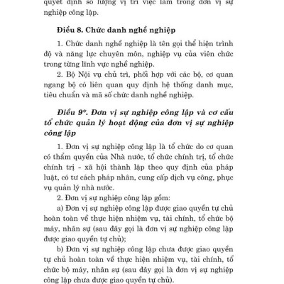 Luật viên chức năm 2010 (sửa đổi, bổ sung năm 2019) bản in 2024