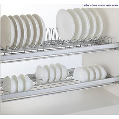 Giá bát đĩa cố định Tundo NVIPCT8117 inox 304 bộ 2 tầng Boss 