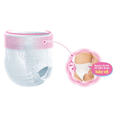 [Combo 2] Bỉm - Tã quần Moony Blue size L Girl 44 miếng (Cho bé 9~14kg)