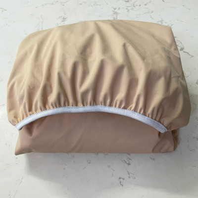 Ga chống thấm trơn màu nâu thun Lụa 3 lớp LoveMama chống thấm