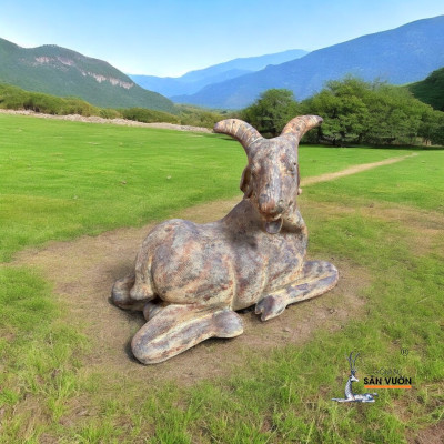 Tượng Gốm Hình Con Dê Goat