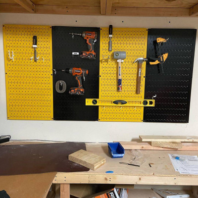 Bảng Treo Đồ Nghề Pegboard Cơ Khí SMLIFE S1 Yellow - Lưu Trữ Trưng Bày Dụng Cụ Sửa Chữa Thông Minh Dễ Tìm Kiếm