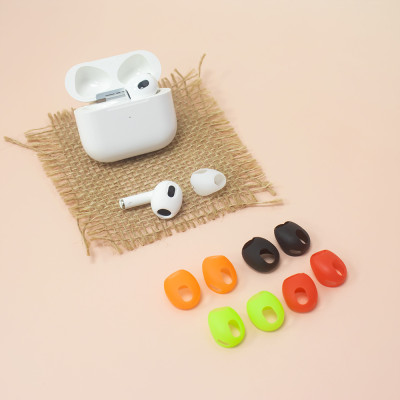 Bộ 5 Cặp vỏ bọc nút tai nghe bằng silicon mềm gợn sóng chống trượt và chống rơi cho Airpods 3 - Hàng Chính Hãng