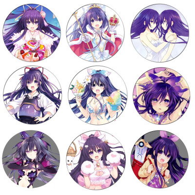 Huy hiệu Tohka Yatogami  combo 5 cái khác nhau mẫu ngẫu nhiên