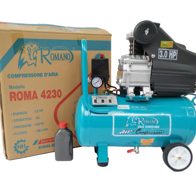 Máy Nén Khí Có Dầu Romano ROMA-4230, Máy chạy dầu, Bình 30L, Công suất 3HP