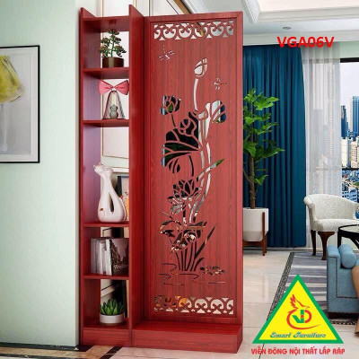 KỆ VÁCH NGĂN PHÒNG KHÁCH , NHÀ BẾP ( 1 VÁCH 1 KỆ) VGA05V