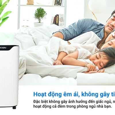 Máy hút ẩm gia dụng chính hãng Dorosin Airko 614 hàng chính hãng (15-35m2)/Công suất hút ẩm 14 lít /ngày - Cảm biến điện tử thông minh - Độ ồn thấp