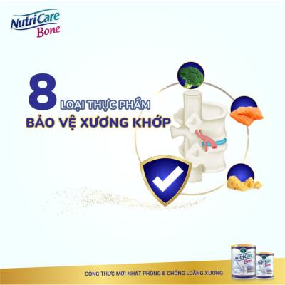 Sữa bột Nutricare Bone phòng chống loãng xương sụn khớp cho người lớn tuổi (850g)