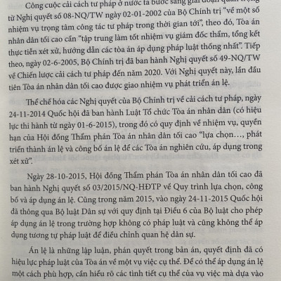 Án Lệ Việt Nam - Phân Tích  và Luận Giải ( Từ Án lệ số 44 đến Án lệ số 70 ) Tập 2