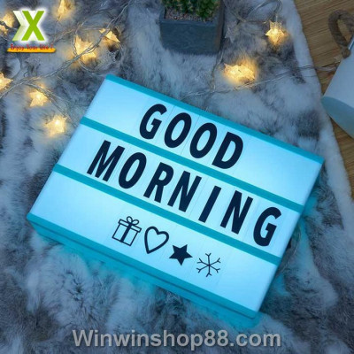 Hộp đèn led gắn chữ cái trang trí size A4 cực đáng yêu